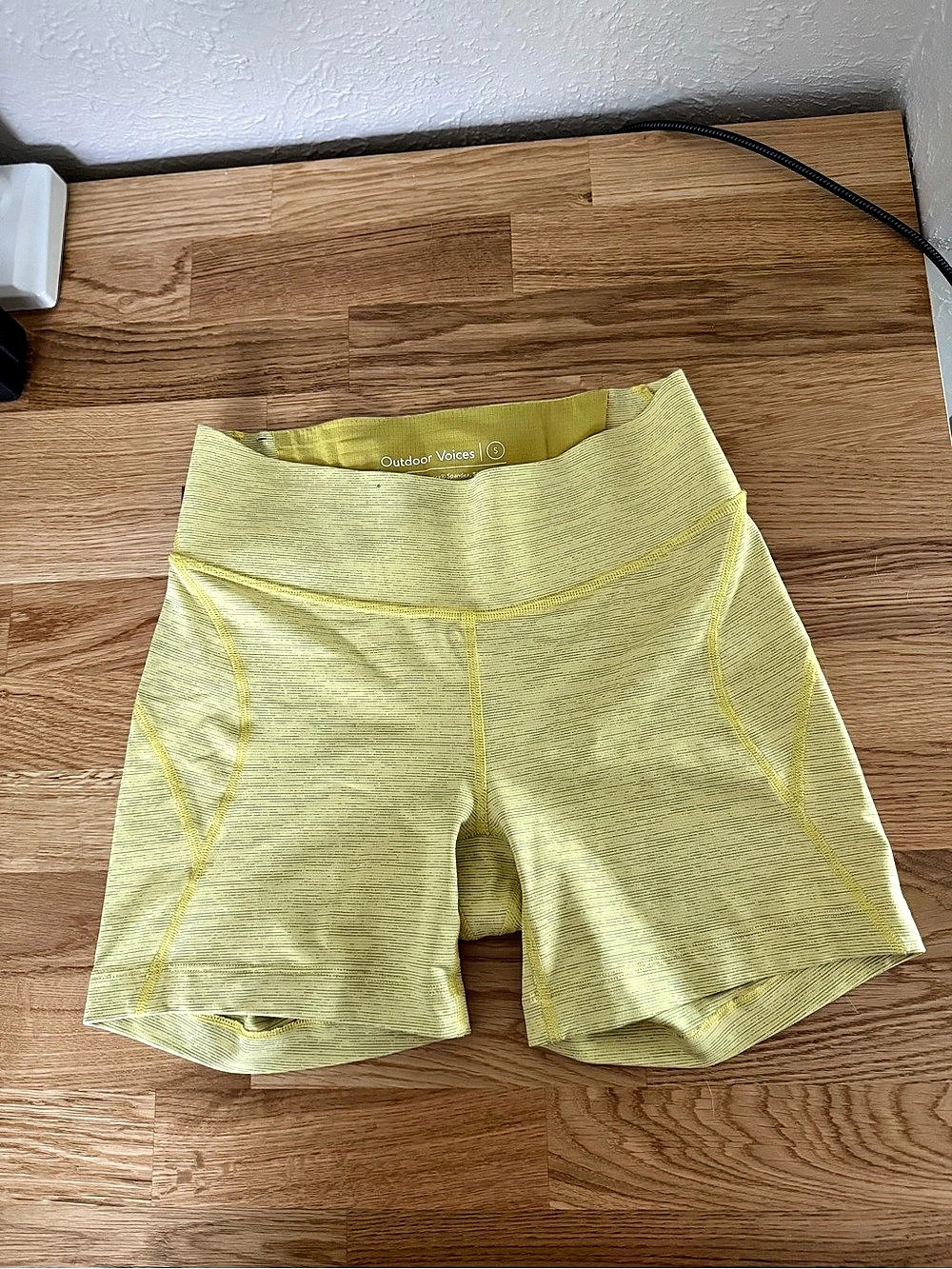 Outdoor Voices TechSweat 3" Short Yellow Small